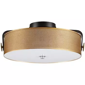 Потолочный светильник Lumion Drumy 6597/40L черный, античная латунь/античная латунь металл/металл, стеклоLED 40W 4000К 220V