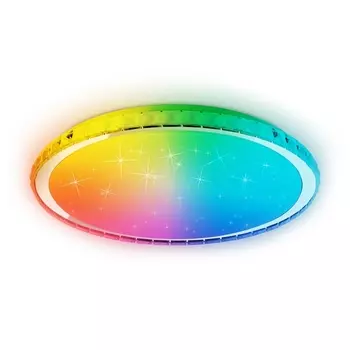 Потолочный светильник RGB светодиодный с пультом регулировкой яркости и цветовой температуры ночным режимом Ambrella Dance FF502