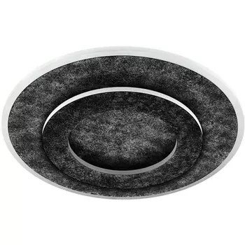 Потолочный светильник круглый Sonex Saturn 7741/40L металл/акрил/черный/серебряная патина LED 40Вт D380