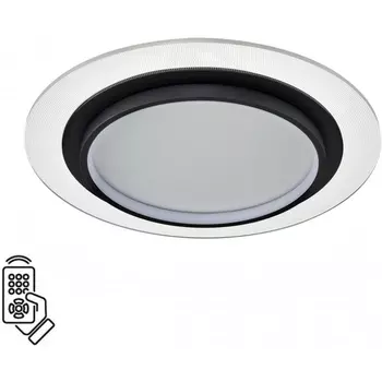 Потолочный светильник Sonex Sunny 7732/80L металл/акрил/белый/прозрачный/черный LED 80Вт 3000-6000К D480 пульт ДУ