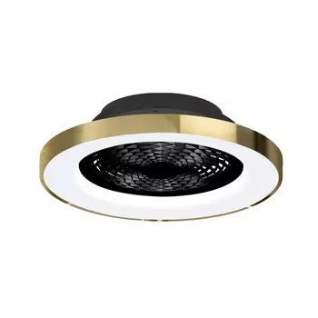 Потолочный светильник светодиодный диммируемый с вентилятором и пультом свето-шумовым датчиком управлением смартфоном и регулировкой цветовой температуры Tibet 7124 (Mantra)