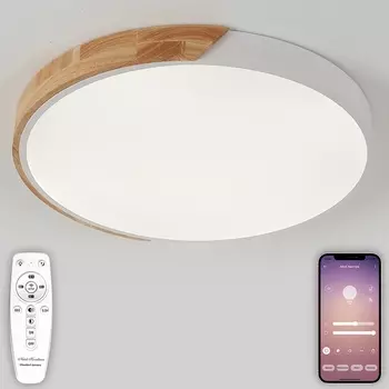 Потолочный светильник светодиодный Natali Kovaltseva Scandinavian LED LAMPS 81182 с пультом ДУ 140W, белый, LED