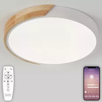 Потолочный светильник светодиодный Natali Kovaltseva Scandinavian LED LAMPS 81181 с пультом ДУ, 120W, белый, LED