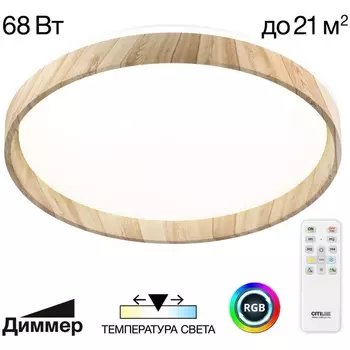 Потолочный светильник круглый RGB светодиодный с пультом Citilux Enzo CL753452G