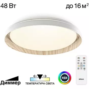 Потолочный светильник круглый RGB светодиодный с пультом Citilux Mega CL752352G