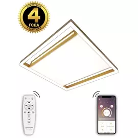 Потолочный светильник светодиодный с пультом и управлением смартфоном регулировка яркости цветовой температуры ночной режим и таймер LED LAMPS 81307 (Natali Kovaltseva)