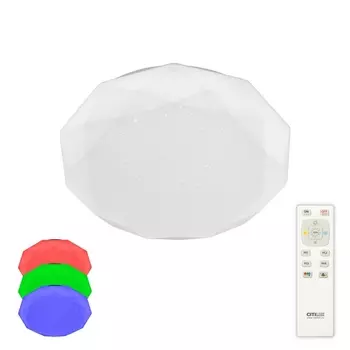 Потолочный светильник RGB светодиодный с пультом, регулировкой цветовой температуры и яркости, ночным режимом Citilux Астрон CL733330G