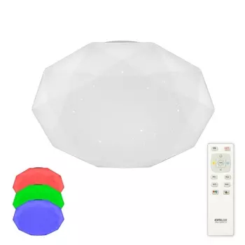 Потолочный светильник RGB светодиодный с пультом, регулировкой цветовой температуры и яркости, ночным режимом Citilux Астрон CL733480G