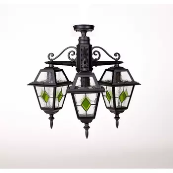 Потолочный светильник уличный Oasis Light FARO lead GLASS 91170A/3 lgG Bl