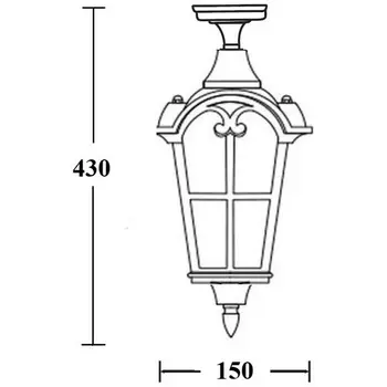 Потолочный светильник уличный Oasis Light PORTO 86105A Gb
