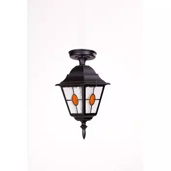 Потолочный светильник уличный IP44 Oasis Light QUADRO M lead GLASS 79905MAlgY Bl в фиде фонаря