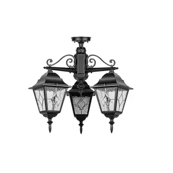 Потолочный светильник уличный IP44 Oasis Light QUADRO M lead GLASS 79970MAlgW/3 Bl