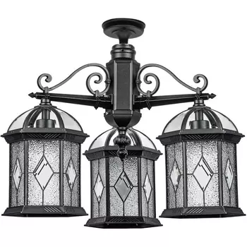 Потолочный светильник уличный IP44 Oasis Light SORENTO 92670A/3 Bl в фиде фонаря