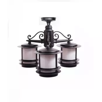 Потолочный светильник уличный IP44 Oasis Light TOKIO 68370A/3 Bl opal в фиде фонаря