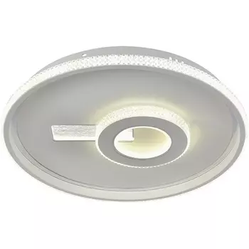 Потолочный светодиодный светильник круглый 65Вт, с ПДУ и таймером, металл/акрил, белый Escada