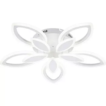 Потолочный светодиодный светильник 84Вт, 6180Лм, 3500-4000К, Ra>80, плавная регулировка мощности, изменение цветовой температуры, ночник, металл/акрил, белый Escada