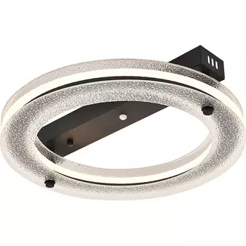 Потолочный светодиодный светильник (ночной режим) Escada Ambience 10302/1LED 65Вт, с ПДУ, металл/акрил, черный/прозрачный