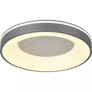 Потолочный светодиодный светильник с пультом (ночной режим) Escada Lemma 627/A LED 68Вт, металл/акрил, серебро/белый
