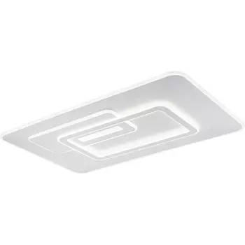 Потолочный светодиодный светильник с пультом (ночной режим) Escada Rung 10294/3LED 182Вт, металл/акрил, белый