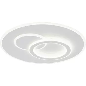 Потолочный светодиодный светильник с пультом (ночной режим) Escada Rung 10296/3LED 65Вт, металл/акрил, белый