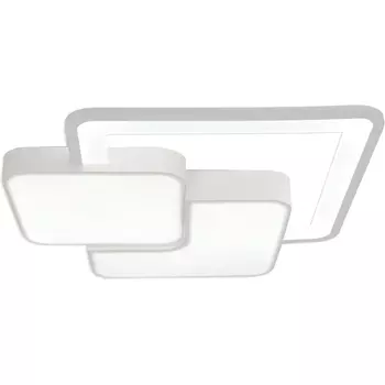 Потолочный светодиодный светильник (ночной режим, таймер) Escada Streamline 10298/3LED 53Вт,с ПДУ, металл/акрил, белый