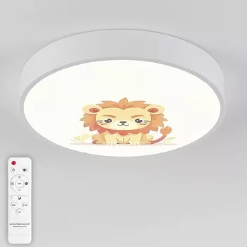 Потолочный светодиодный светильник Natali Kovaltseva Kids INNOVATION STYLE 83122 с пультом ДУ 80W, 2 рассеивателя, белый, LED