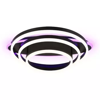 Потолочная светодиодная люстра (+ночной режим) RGB с пультом Ambrella Acrylica Disk FA8524 (Умный дом)