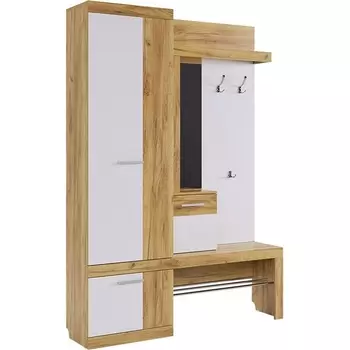 Прихожая Алекс, цвет дуб крафт золотой/белое дерево Mebelson (арт.PR-0028.2563)