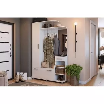 Прихожая Барселона-1 Mebelson (ЛДСП/Белый) арт.PR-0016.1747