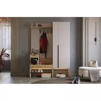 Прихожая "Баско К2" Mebelson (ЛДСП/Дуб золотой) арт.ПК02Баско.3369