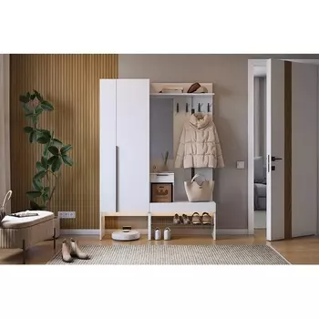 Прихожая "Баско К2" Mebelson (ЛДСП/Светлое дерево) арт.ПК02Баско.2552