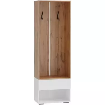 Прихожая Woodville Роут 0,6 м белый / дуб вотан арт.615370