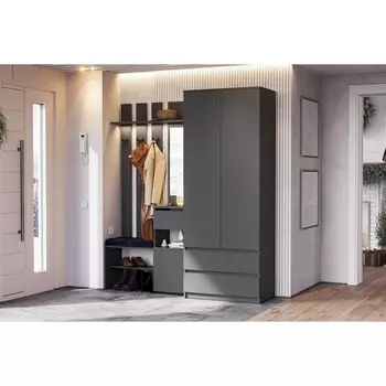 Прихожая Woodville Сибити графит серый комплектация 1 арт.582770