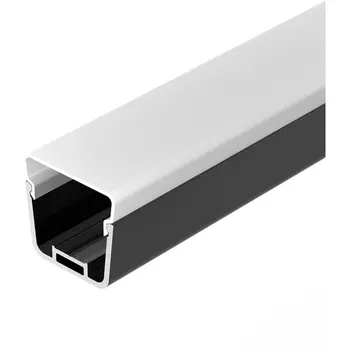 Профиль с экраном LINE-D-3734-2000 TETRA BLACK+OPAL (Arlight, Алюминий) 055072