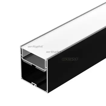 Профиль с экраном SL-LINE-7477-2500 BLACK+OPAL (Arlight, Алюминий) 027991
