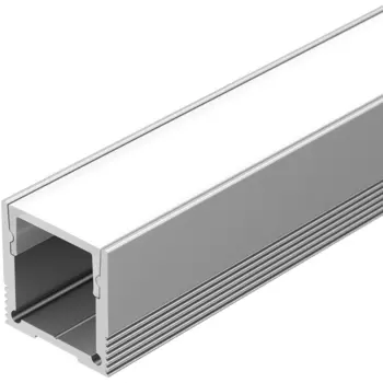 Профиль с экраном SL-SLIM20-H20-2000 ANOD+OPAL (Arlight, Алюминий) 036836