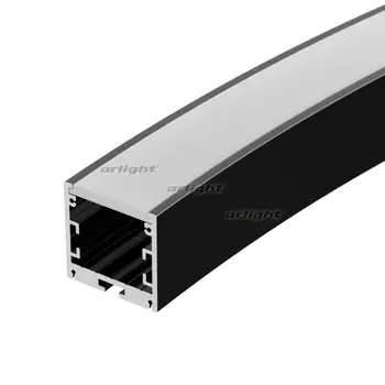 Профиль SL-ARC-3535-D1500-A90 BLACK (1180мм, дуга 1 из 4) (Arlight, Алюминий) 025514