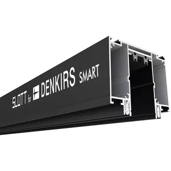 Профиль-трек Denkirs Smart Slott TR2014-BK, для натяжных потолков, 2 м, алюминий, черный