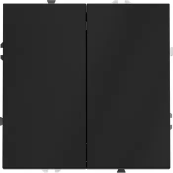 Проходной переключатель двухклавишный (графит) Voltum S70 VLS020307