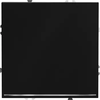 Проходной переключатель одноклавишный с подсветкой (черный матовый) Voltum S70 VLS010408