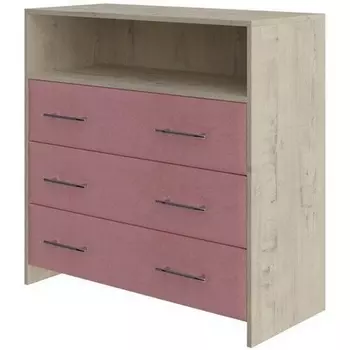 PROxSON Комод Свен (ЛДСП Бунратти+ткань Бунратти/Ultra Ягодный сорбет) 90x40