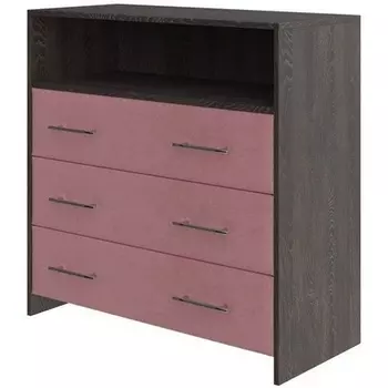 PROxSON Комод Свен (ЛДСП Кантербери+ткань Дуб Кантербери/Ultra Ягодный сорбет) 90x40