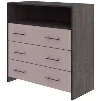 PROxSON Комод Свен (ЛДСП Кантербери+ткань Дуб Кантербери/Ultra Розовый мусс) 90x40