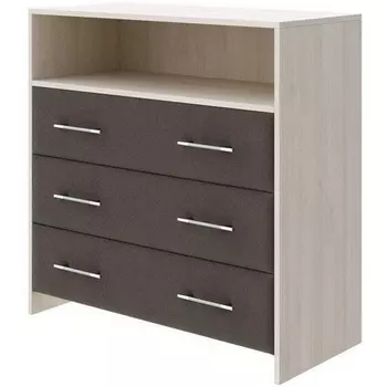 PROxSON Комод Varna (ЛДСП Дуб Шамони+ткань Дуб Шамони светлый (124)/Monopoly Горячий шоколад (237)) 90x40