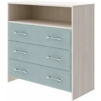 PROxSON Комод Varna (ЛДСП Дуб Шамони+ткань Дуб Шамони светлый (124)/Monopoly Мятный лёд (670)) 90x40