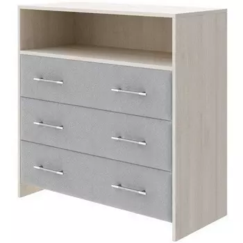 PROxSON Комод Varna (ЛДСП Дуб Шамони+ткань Дуб Шамони светлый (124)/Monopoly Ниагара (960)) 90x40