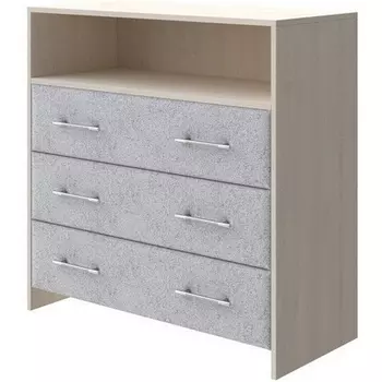 PROxSON Комод Varna (ЛДСП Дуб Шамони+ткань Дуб Шамони светлый/Tesla Стальной) 90x40