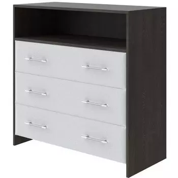 PROxSON Комод Varna (ЛДСП Кантербери+ткань Дуб Кантербери/Teddy Снежный) 90x40