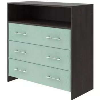 PROxSON Комод Varna (ЛДСП Кантербери+ткань Дуб Кантербери/Teddy Мятный) 90x40