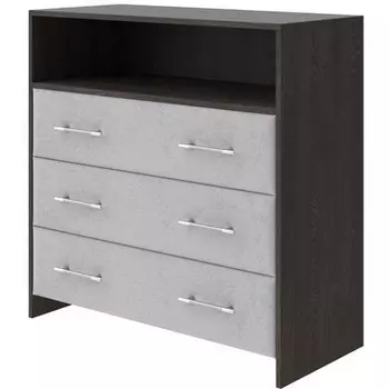 PROxSON Комод Varna (ЛДСП Кантербери+ткань Дуб Кантербери/Teddy Стальной) 90x40